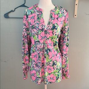 Vibrant Floral Button-Up Top
